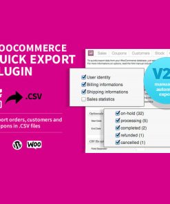 WooCommerce Quick Export Plugin